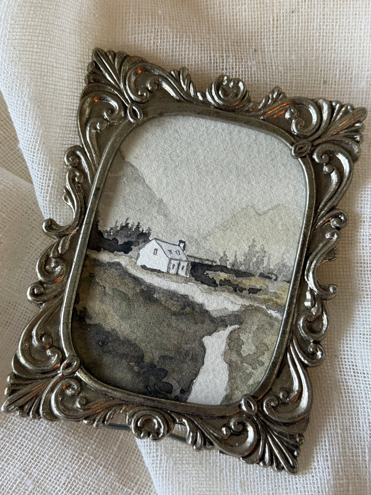"European Countryside Charm" Trio #1 - Water Colour Landscape by JJ