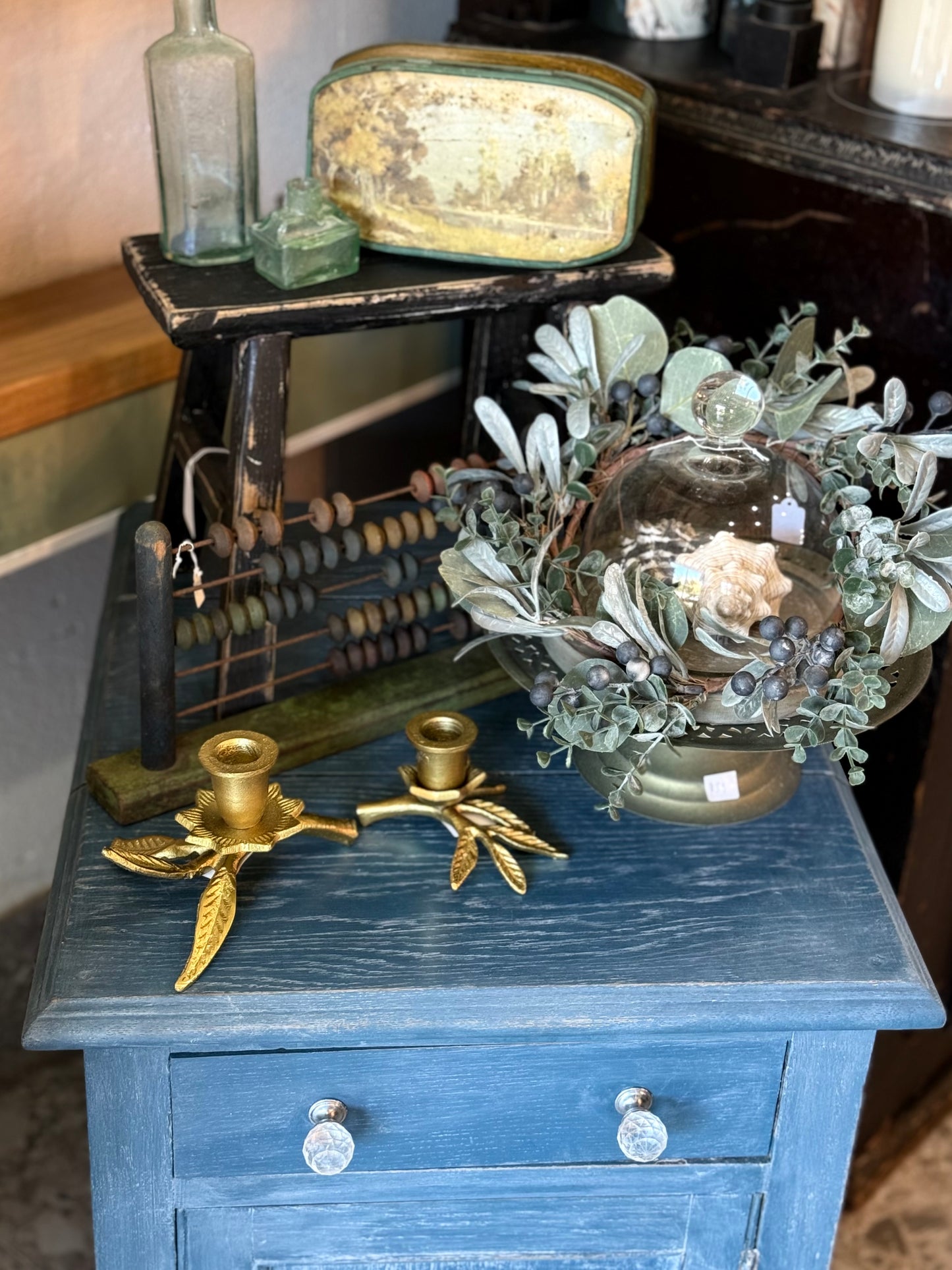 Vintage Blue Bedside
