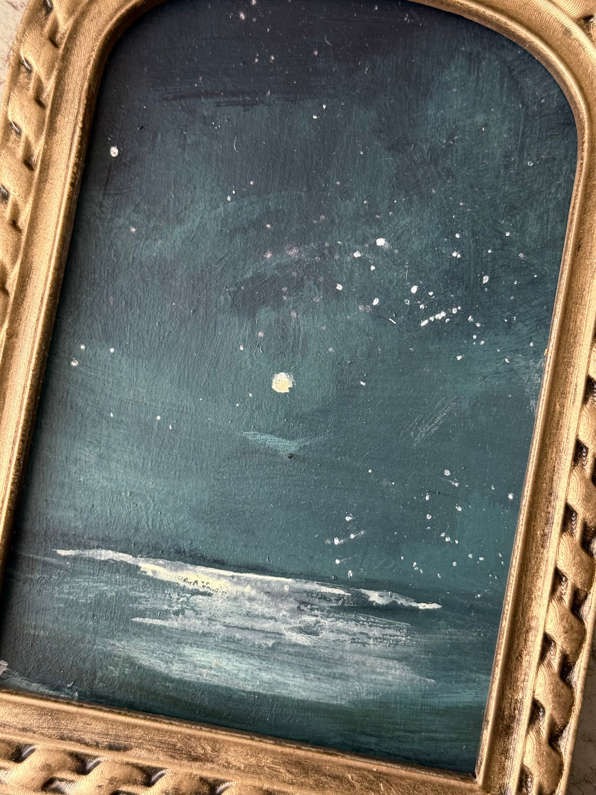 "The Sea and the Moon” series - #4 mini arch seascape by Fonda Shae