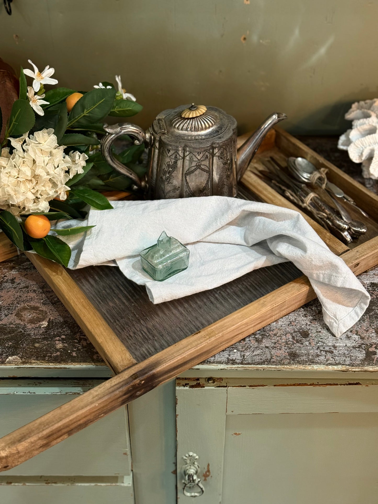Antique Glass Wash Board