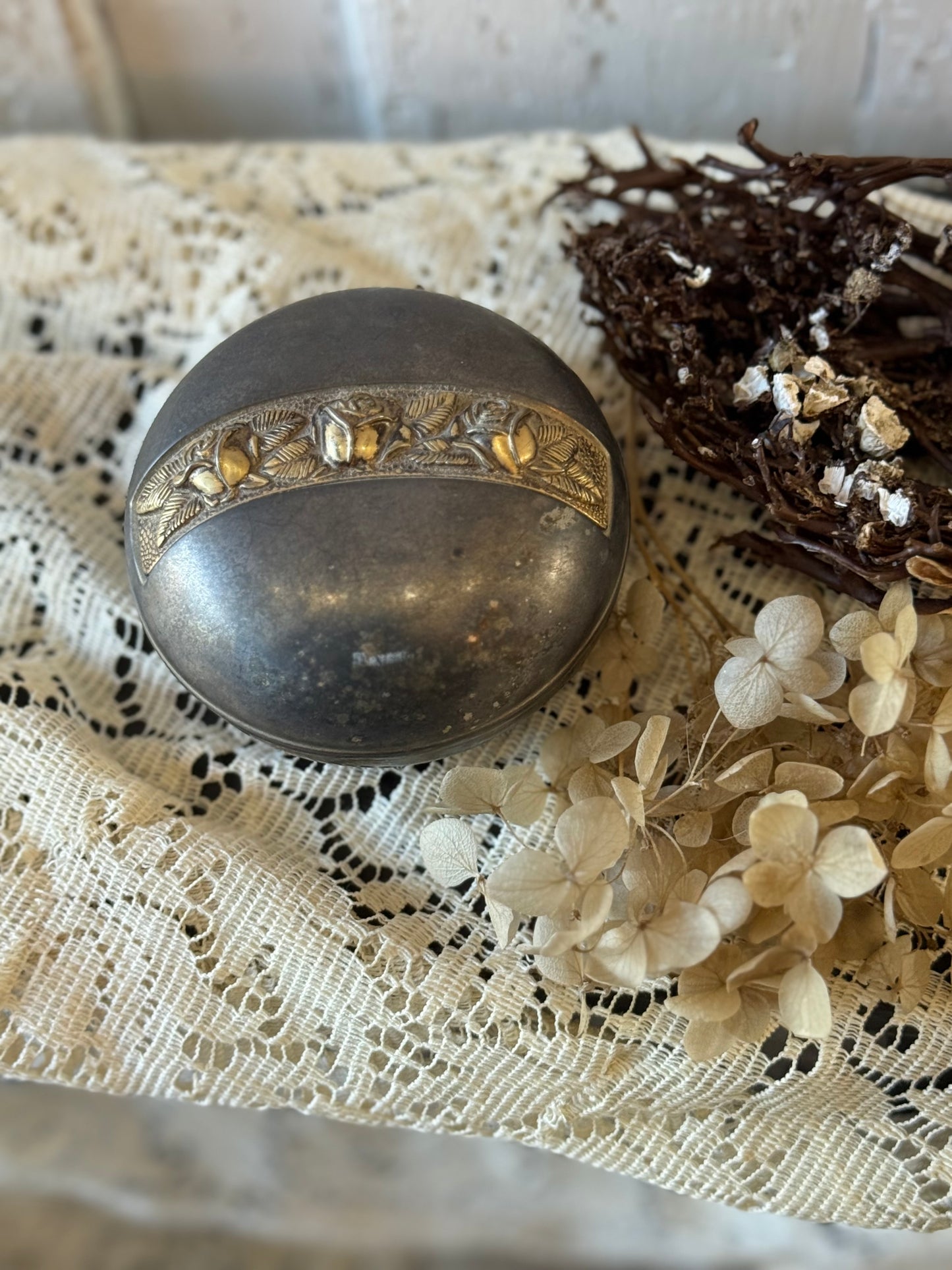 Silver and Brass Jewellery Case