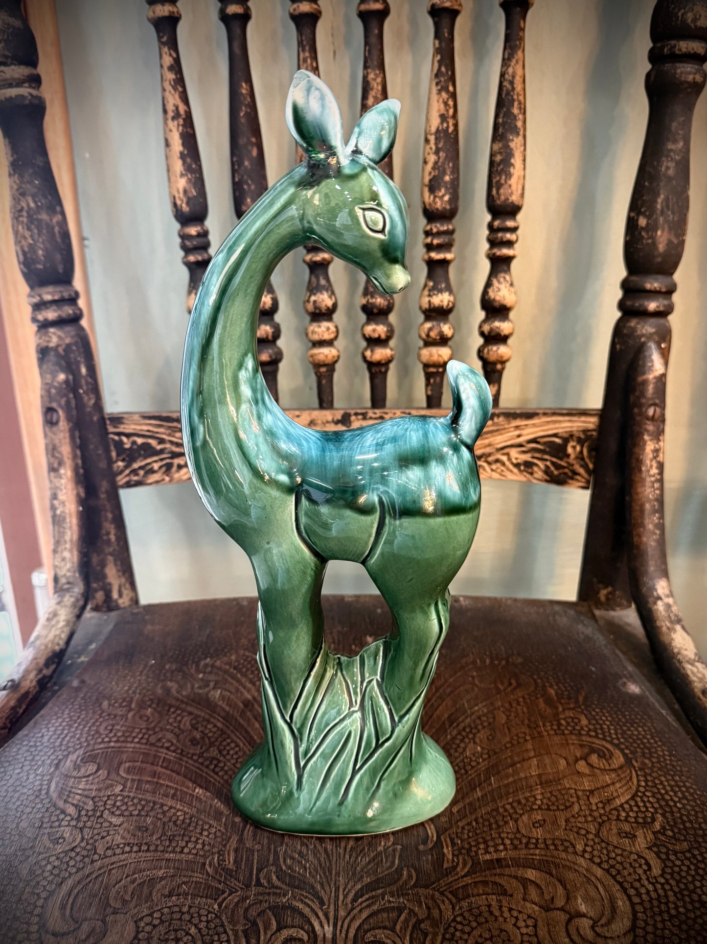Vintage Green Deer