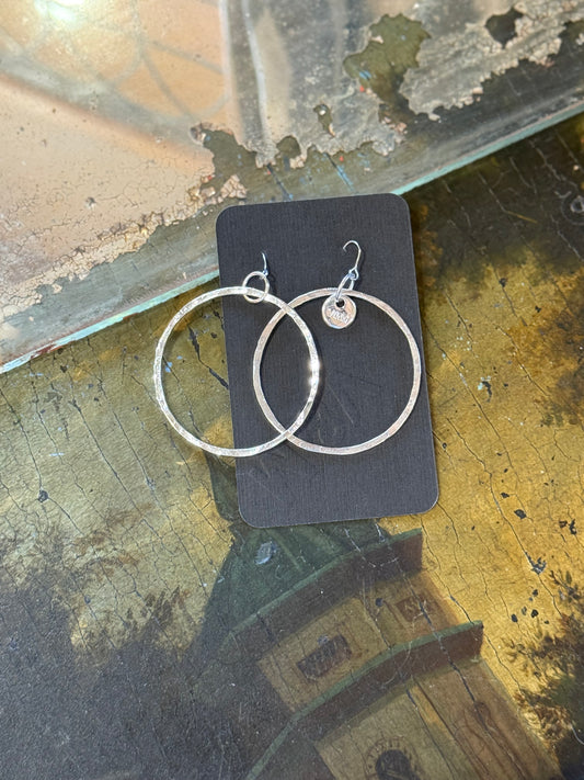 Art Jewellery - Silver Earrings - round large