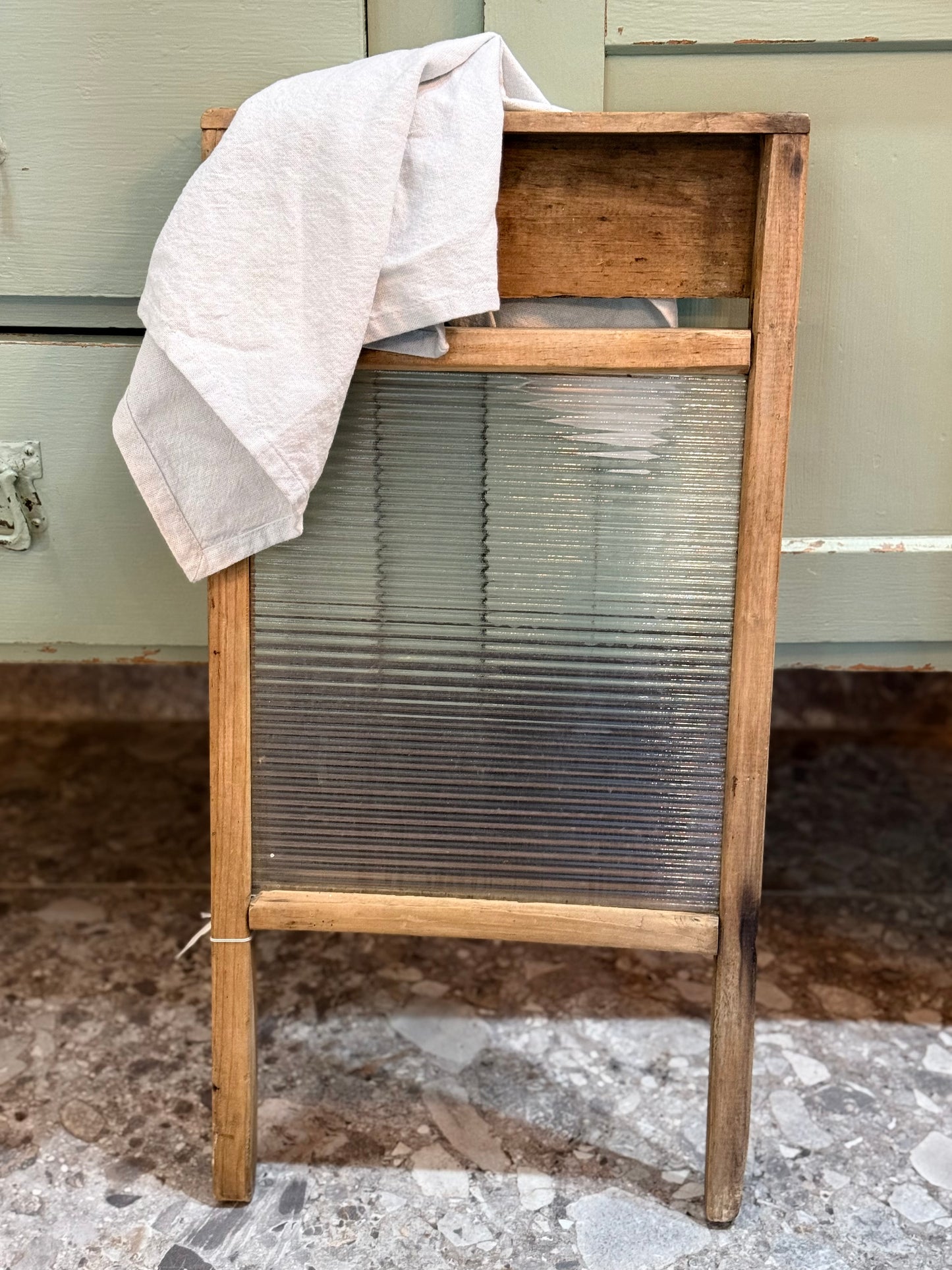 Antique Glass Wash Board