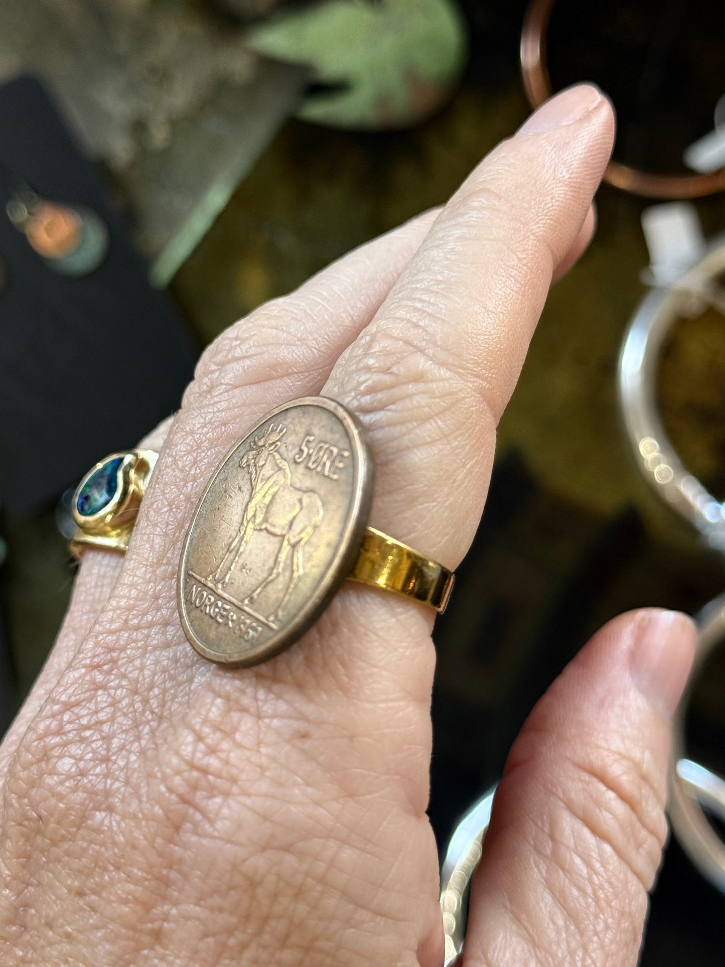 Art Jewellery - Salvaged Coin Ring 1