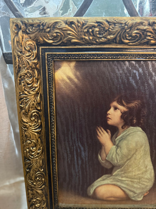 Vintage Print - Infant Samuel at Prayer