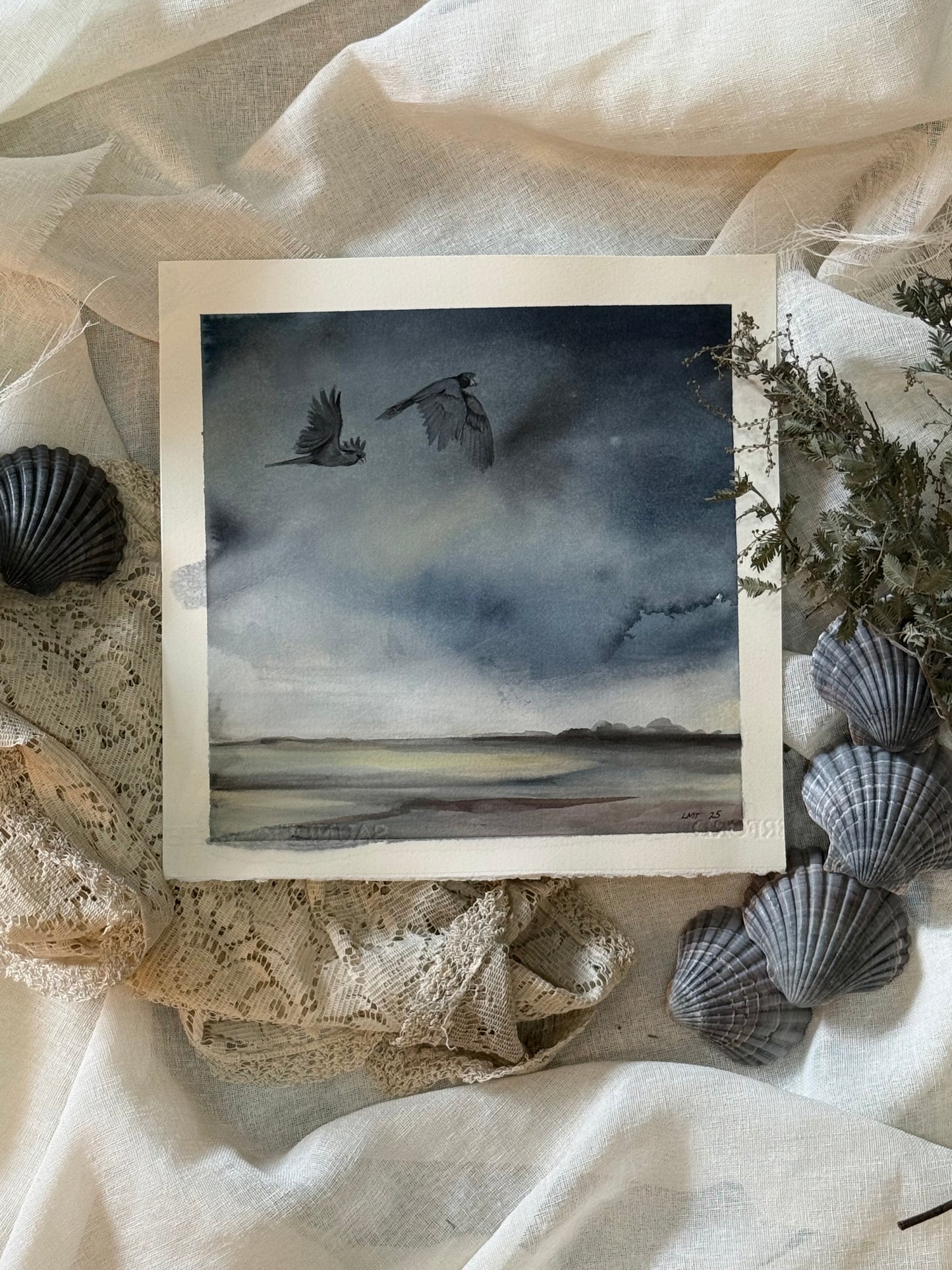 Water Colour; Ocean Flight - unframed - Linda Titow