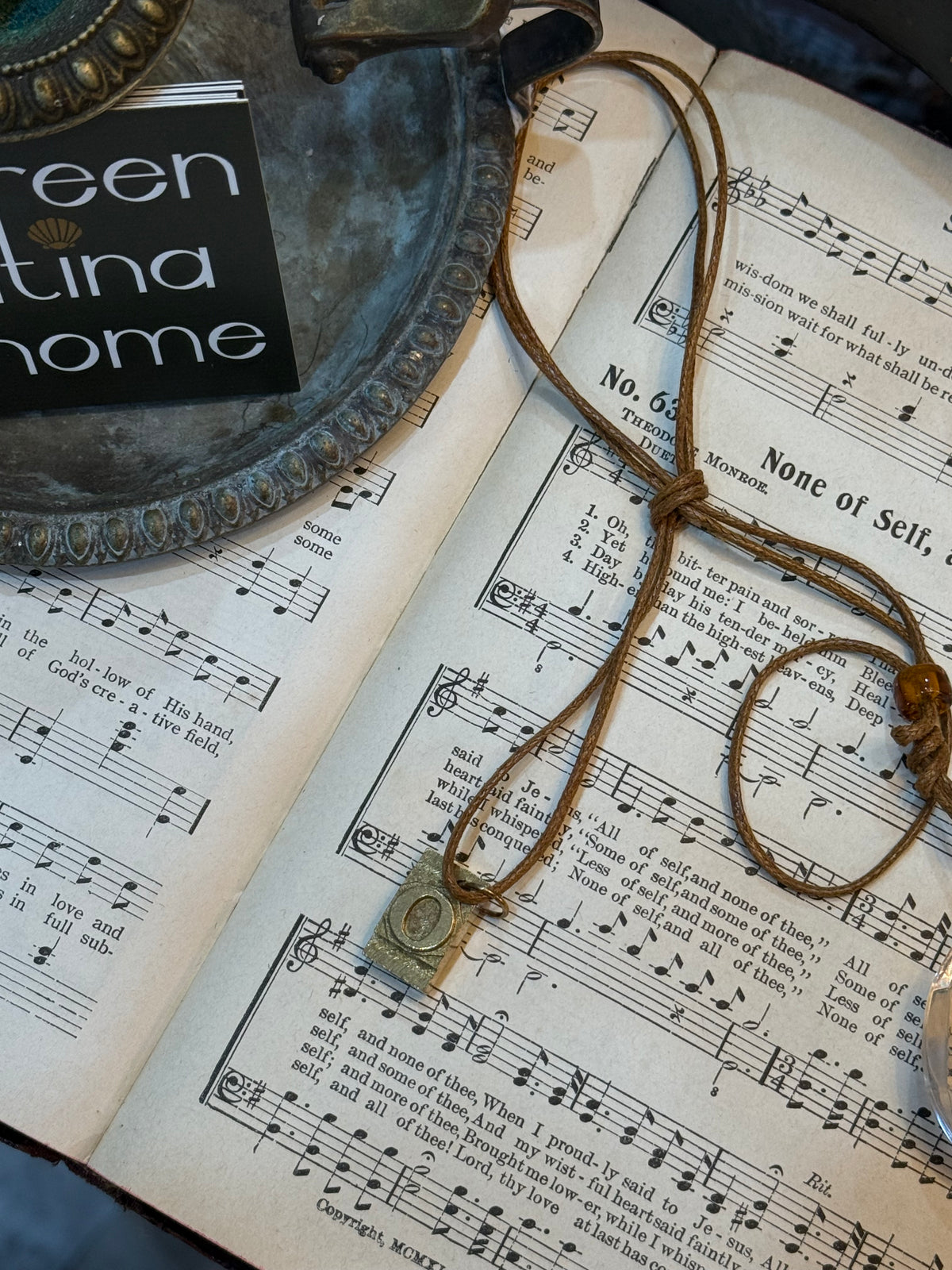 Art Jewellery - Brass Letter-type Pendant - o