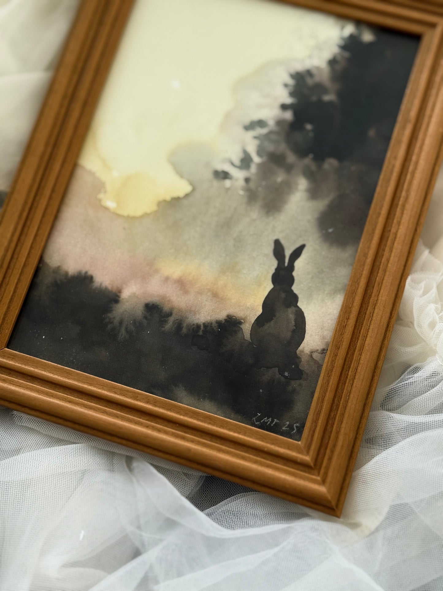 Water Colour Sunset Hare - Linda Titow