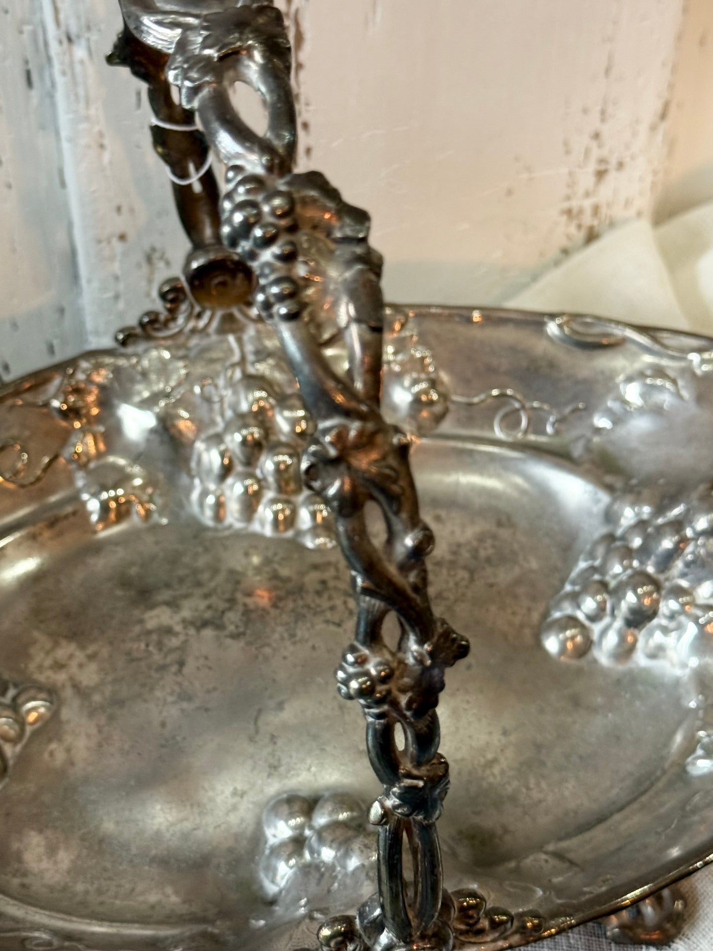 Vintage Silver Grapevine Tray