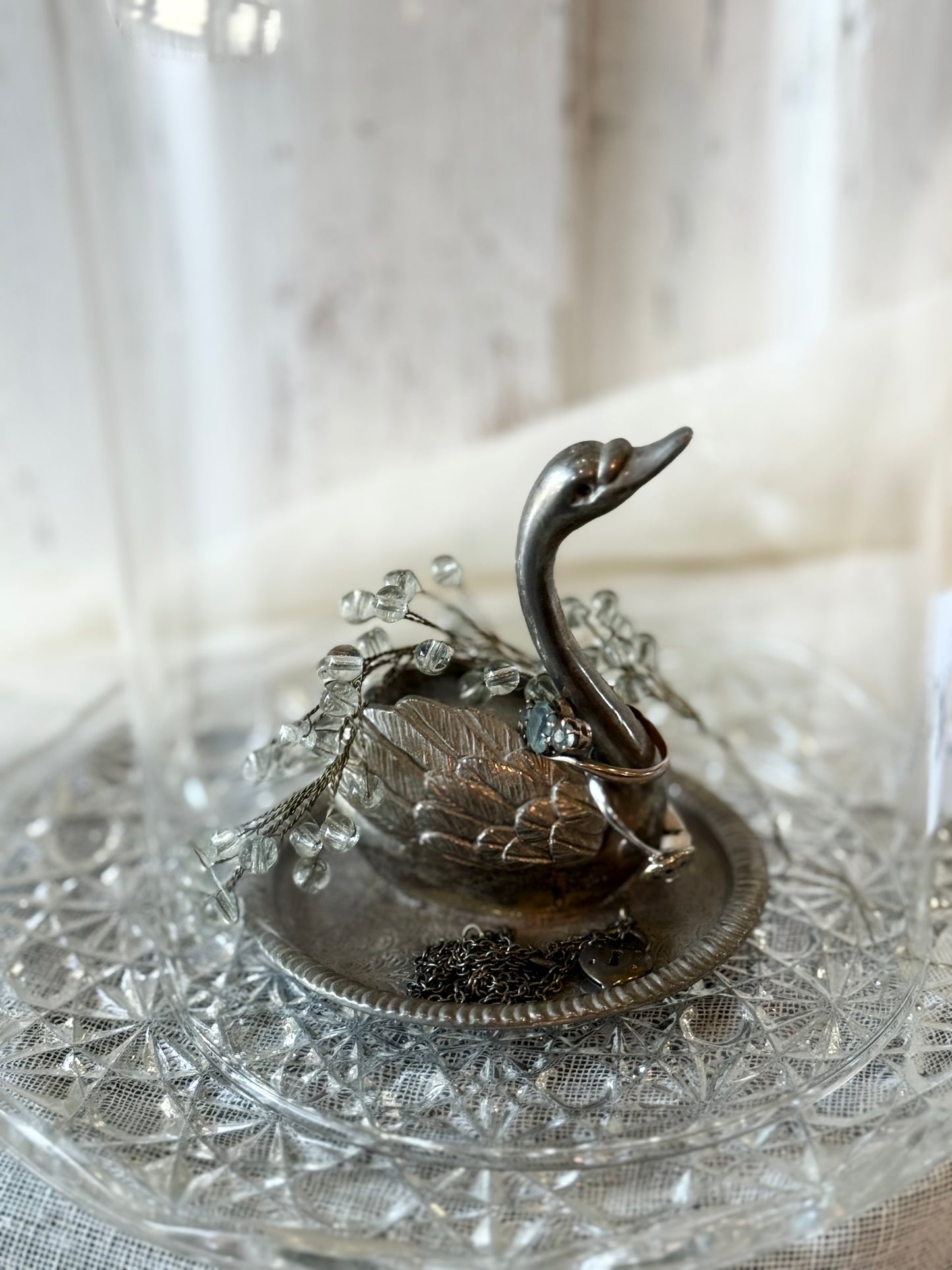 Vintage Swan Jewellery Holder
