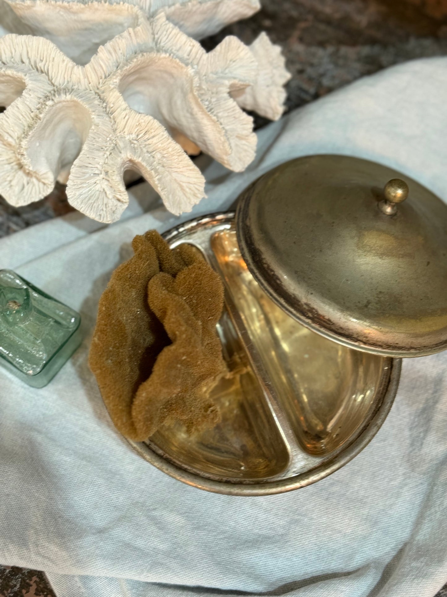 Old Silver Dish with Lid