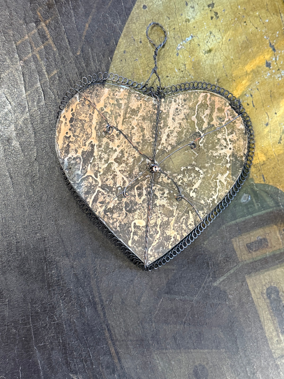 Glass Heart - hanging ornament