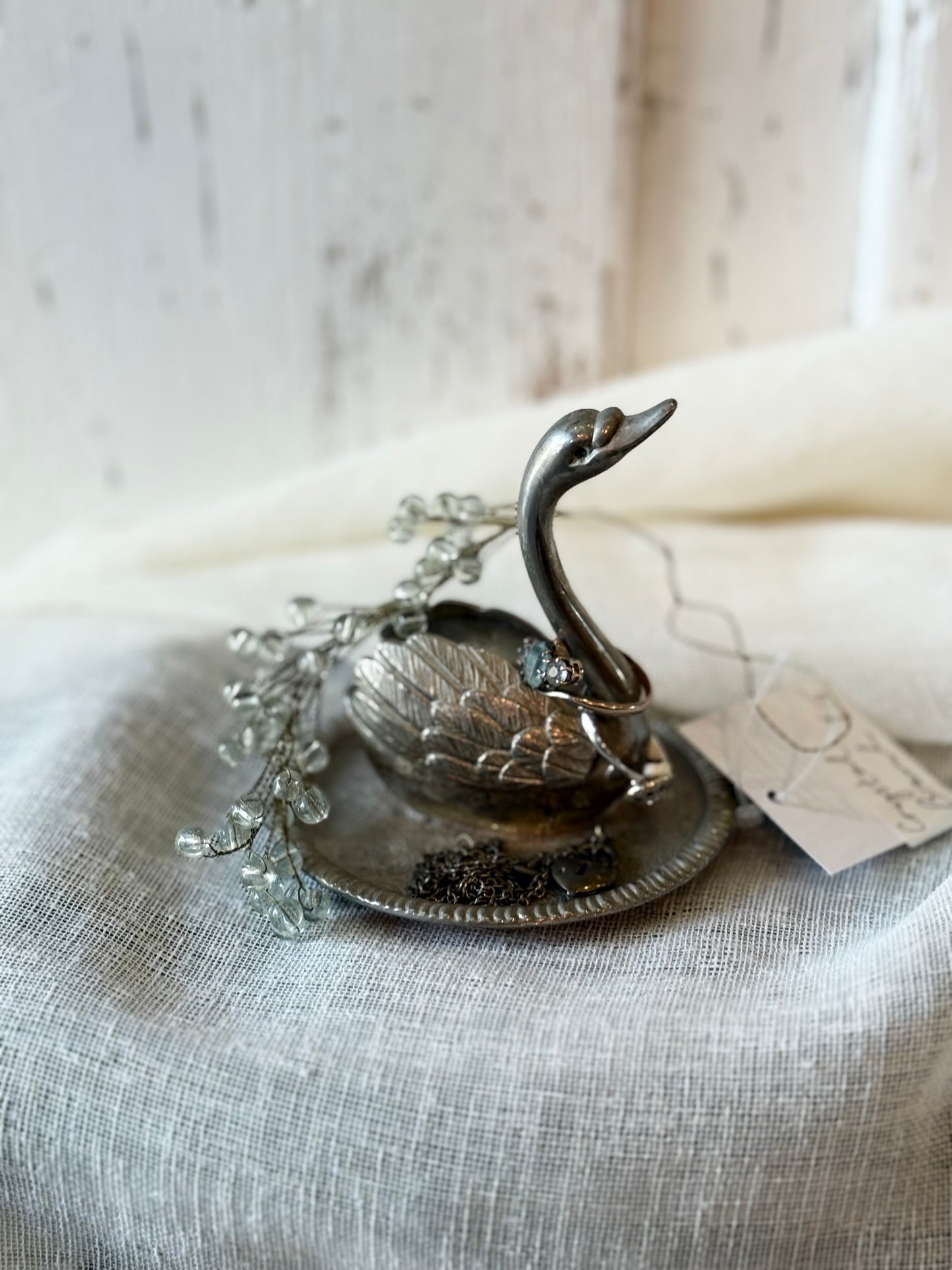 Vintage Swan Jewellery Holder