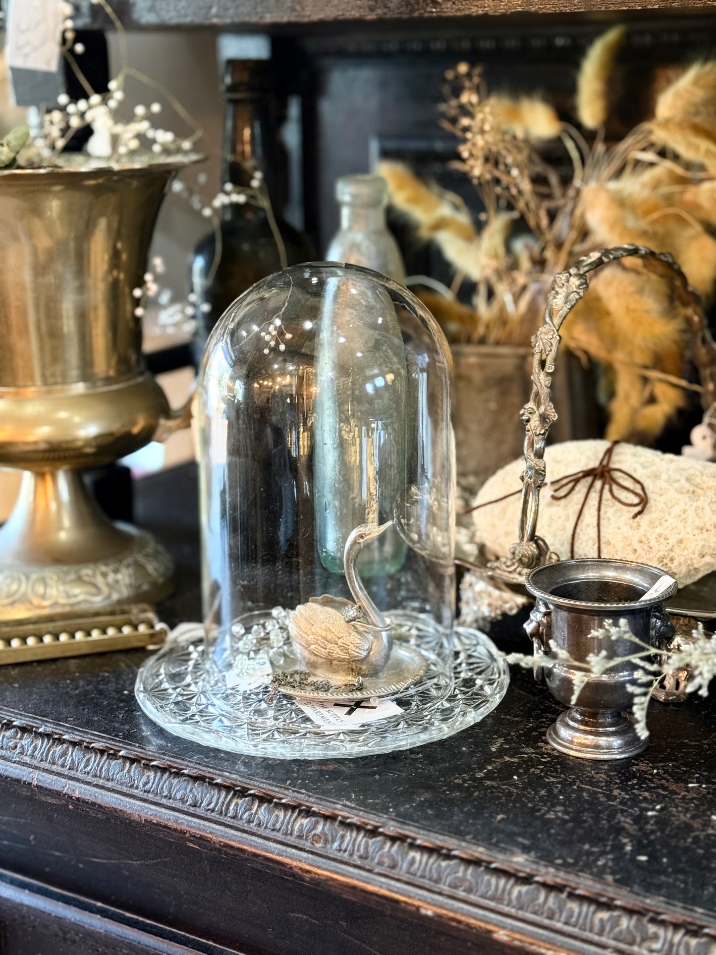 Glass Dome and Plate