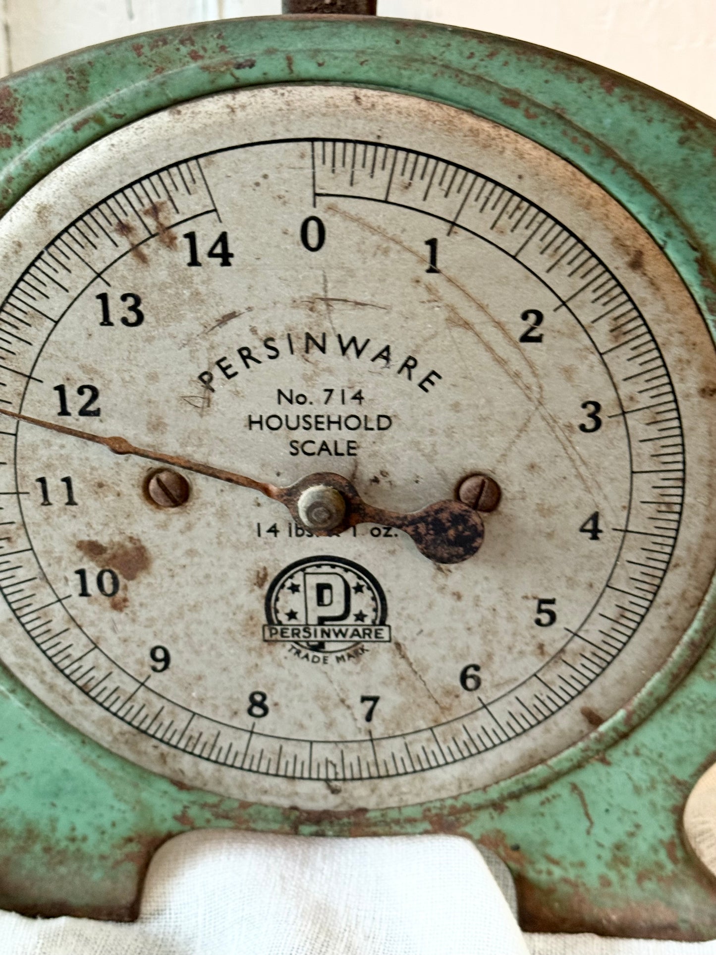 Old Green Kitchen Scales - 'Persinware'