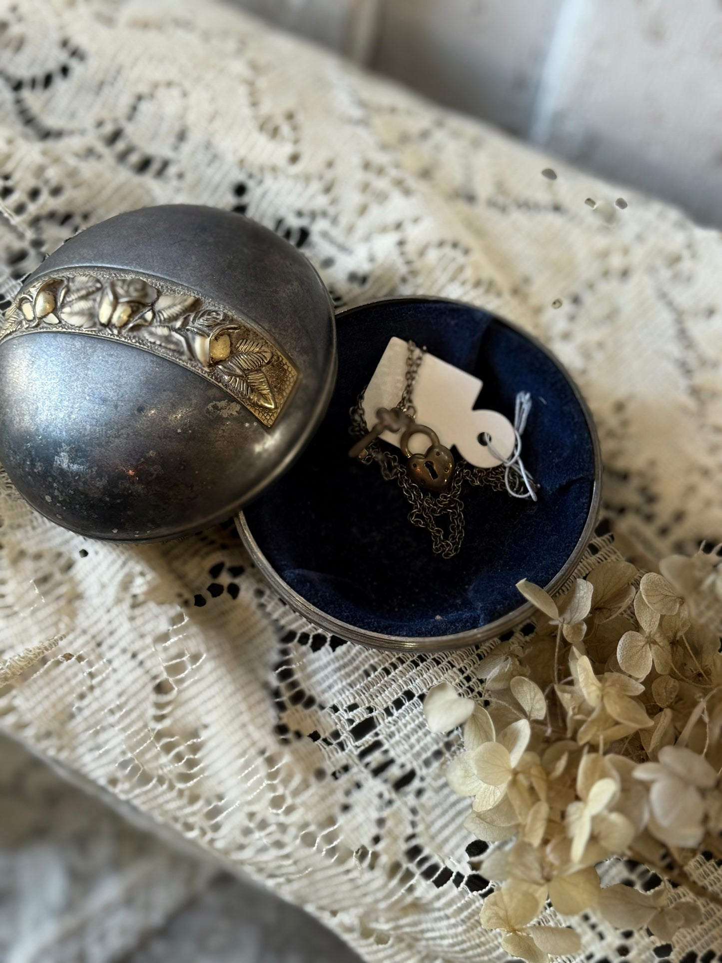 Silver and Brass Jewellery Case