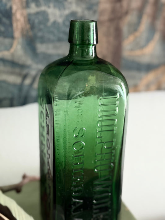 Old Green Schnapps Bottle
