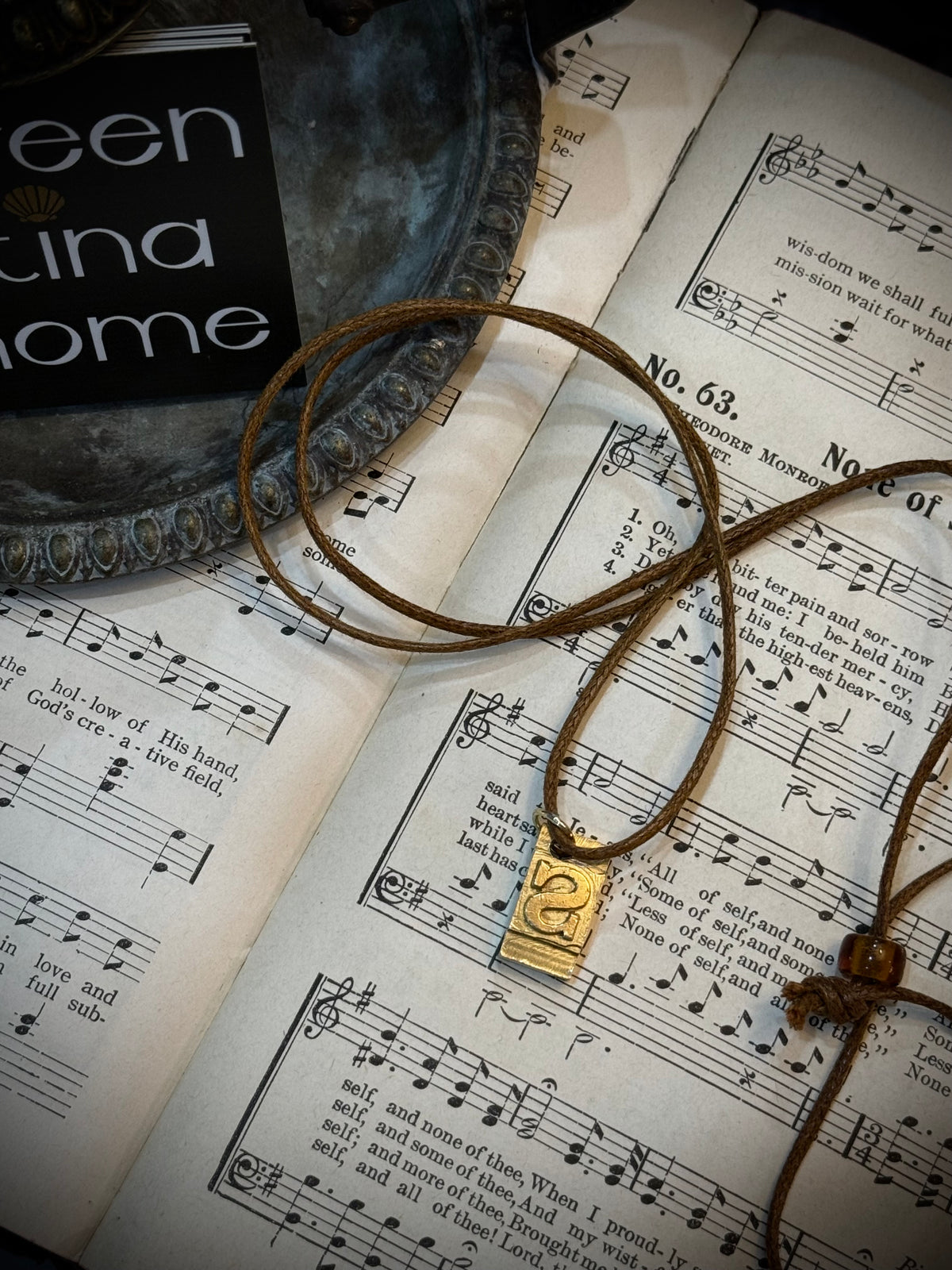 Art Jewellery - Brass Letter-type Pendant - s