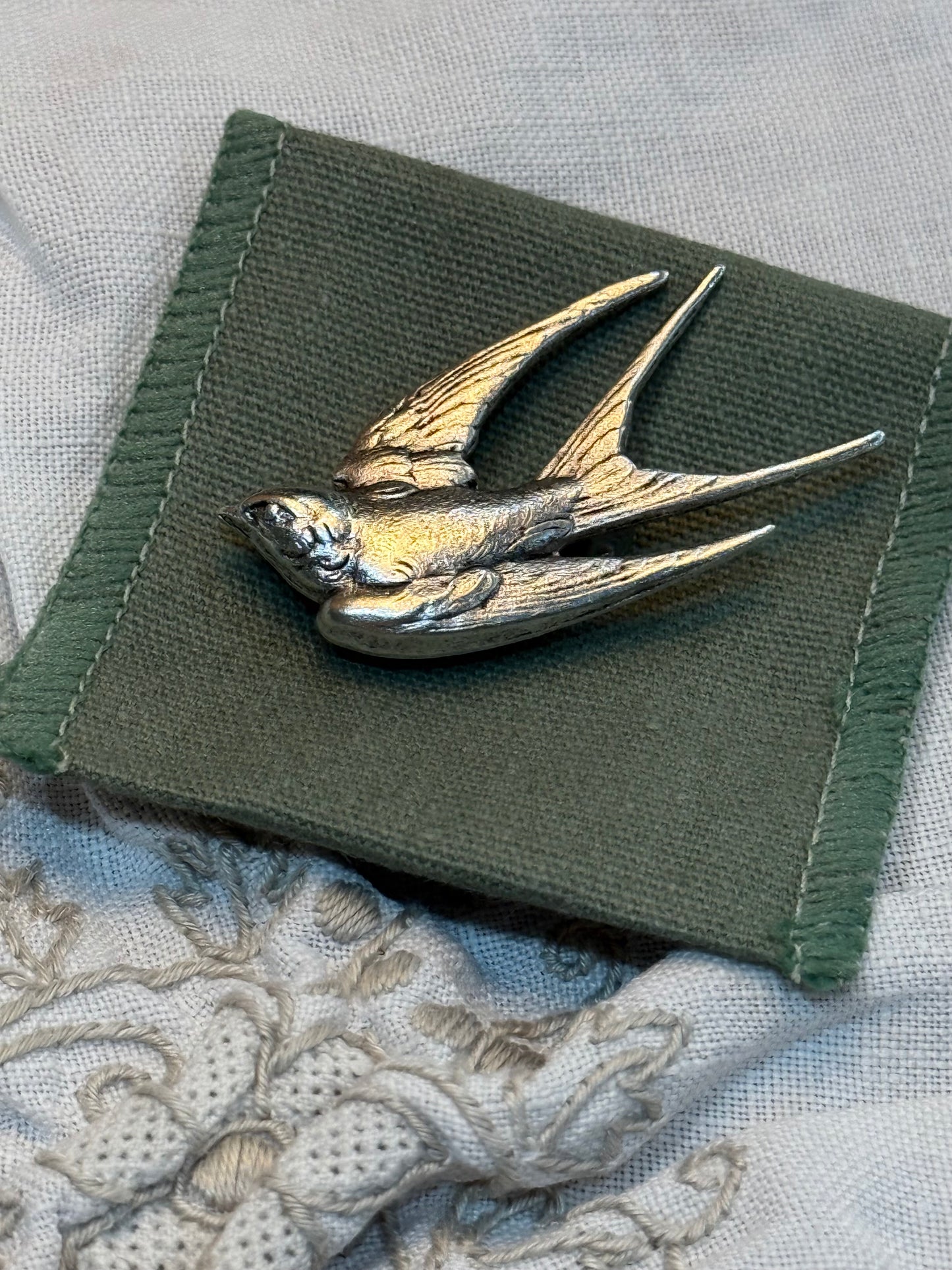 Antique Style Bird Brooch
