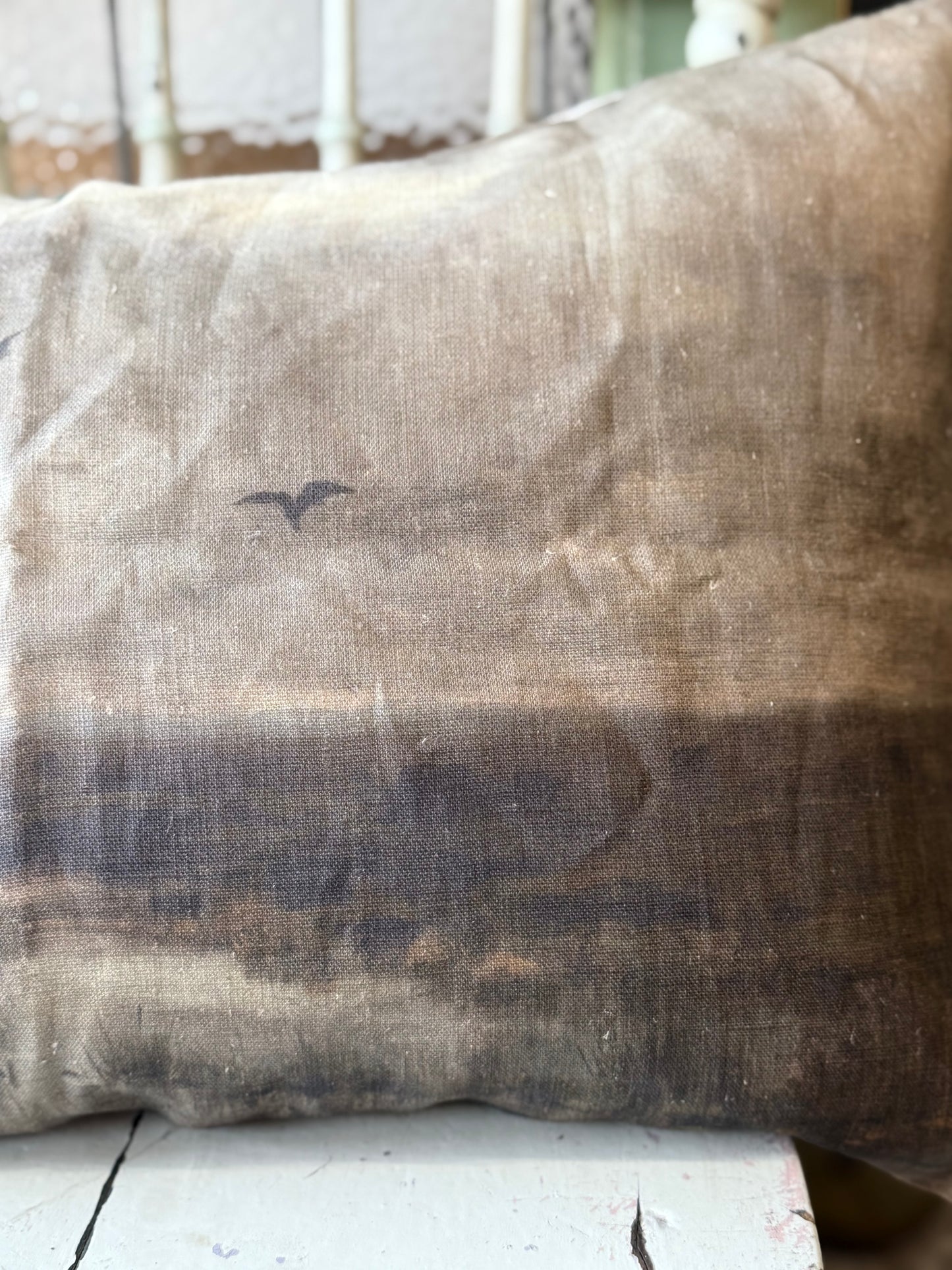 Marshes Linen Cushion - 62cmx40cm