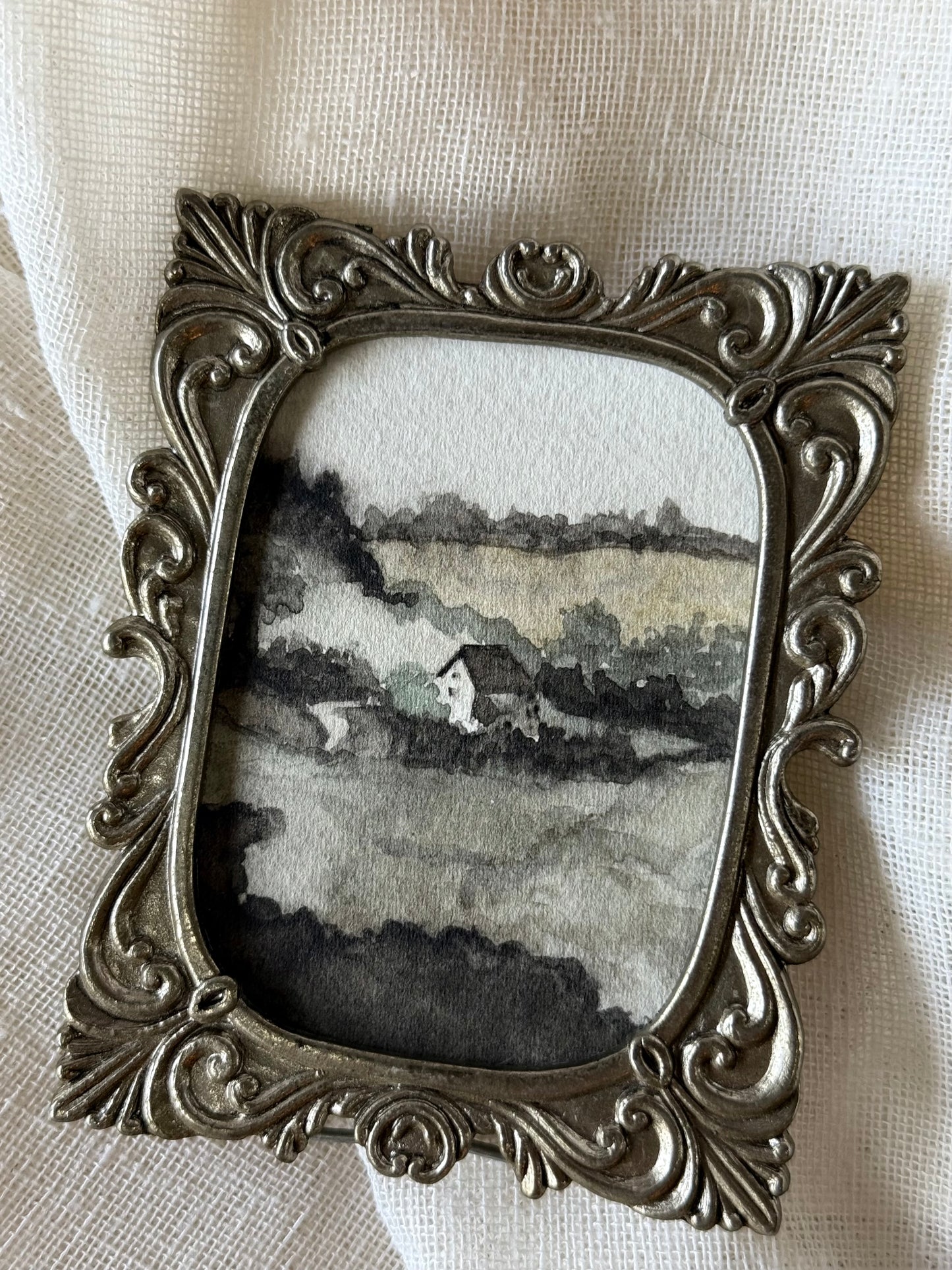 "European Countryside Charm" Trio #3 - Water Colour Landscape by JJ