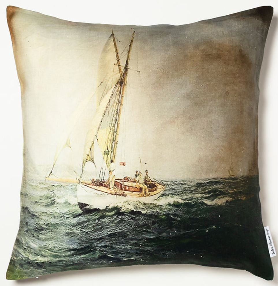 A Day on the Bay Cushion 50cm x 50cm - Barbara O'Donovan Designs