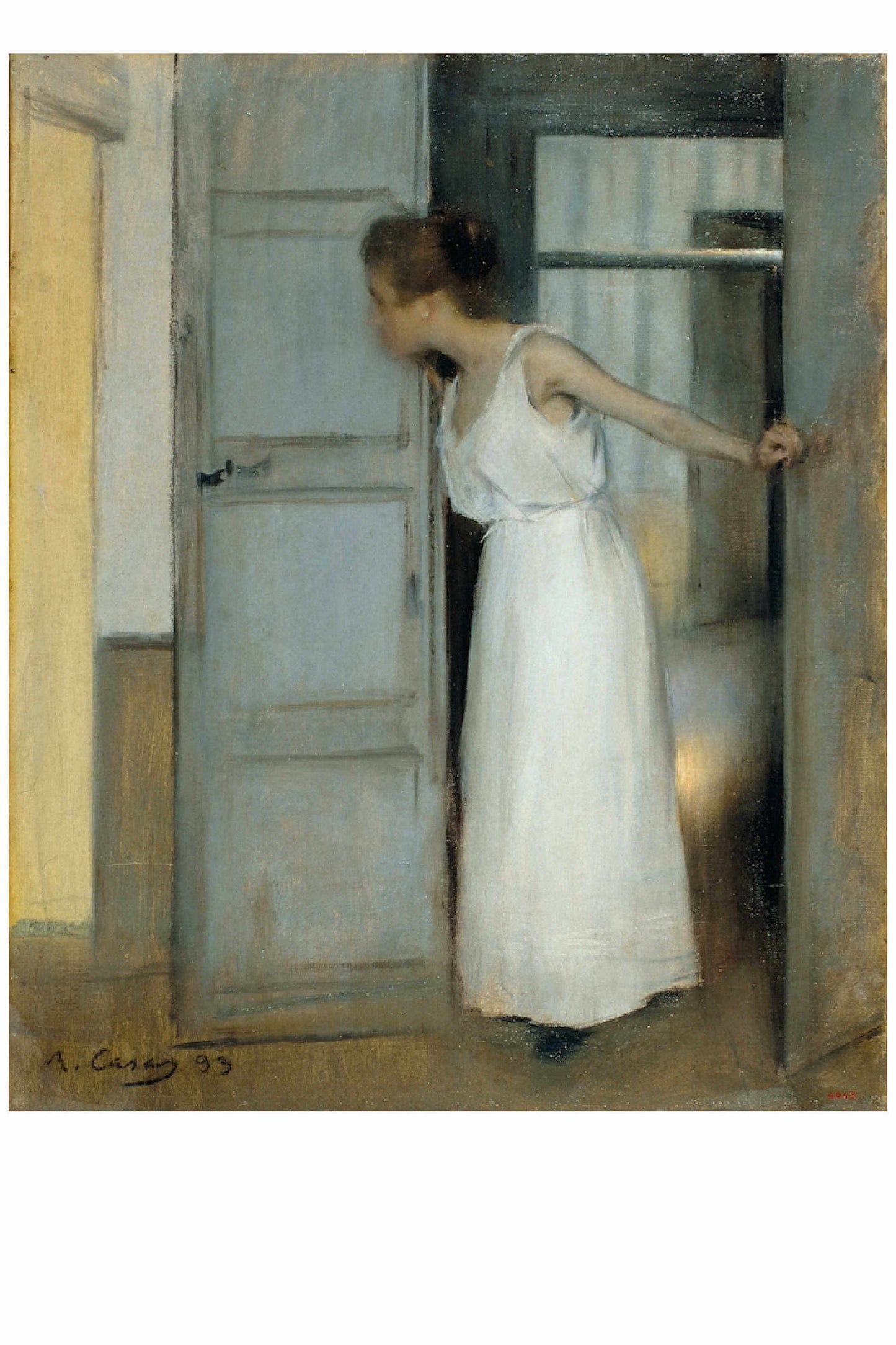 Vintage Art Print - At the Door 31.4