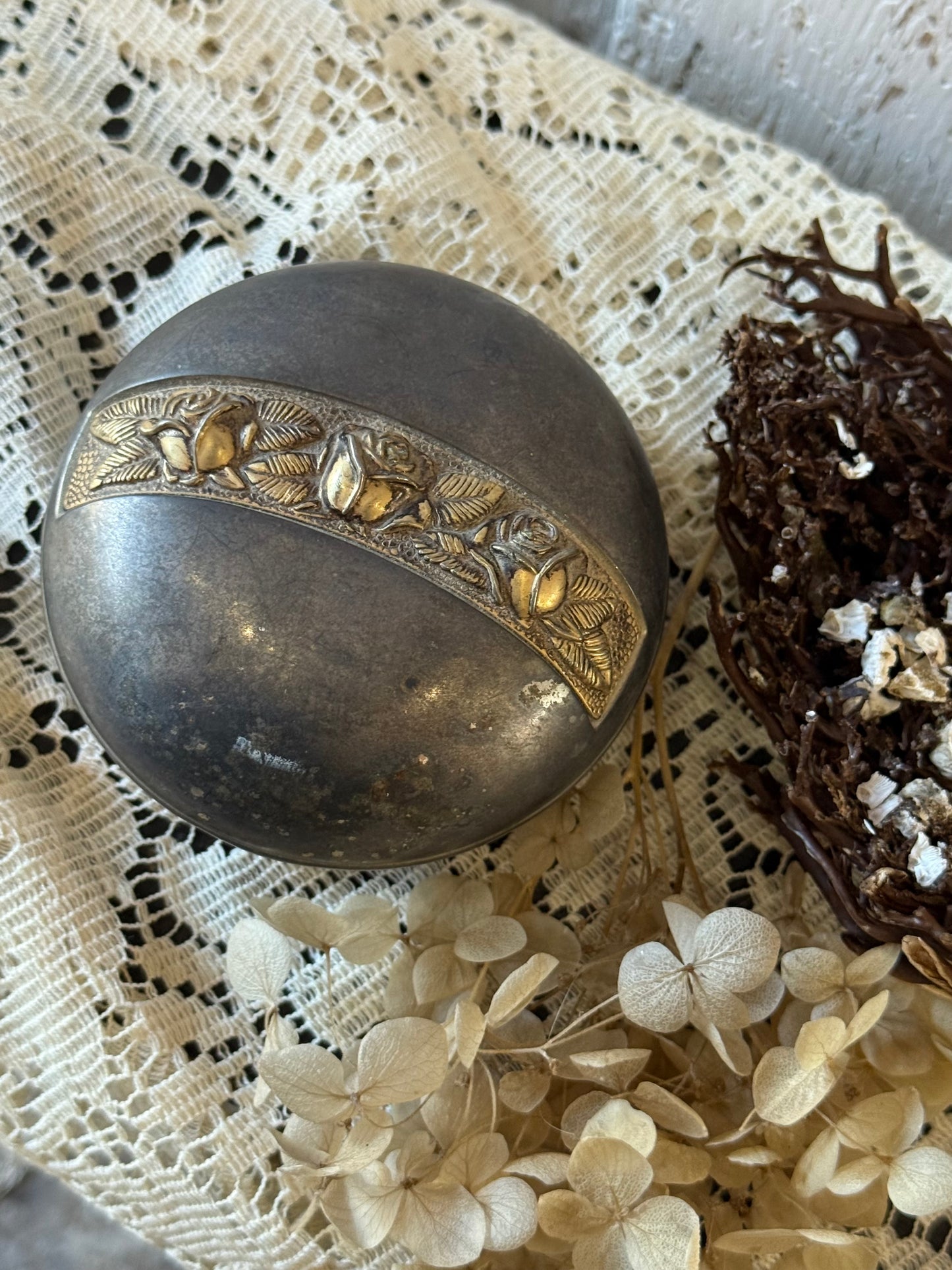 Silver and Brass Jewellery Case