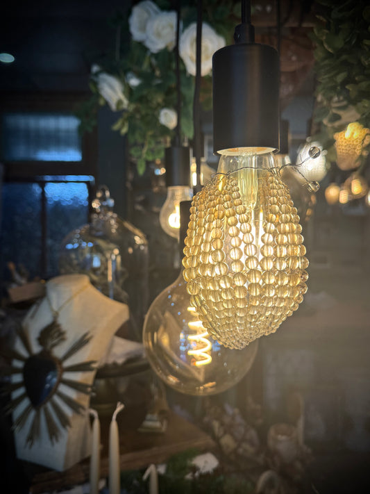 Glass Beaded Light Bulb Cover