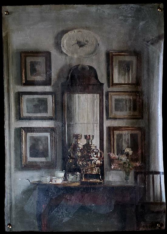 Antiqued Canvas Print - The Country Parlor Canvas 30x42cm (CPAR)