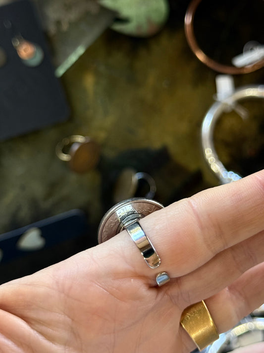 Art Jewellery - Salvaged Coin Ring 3