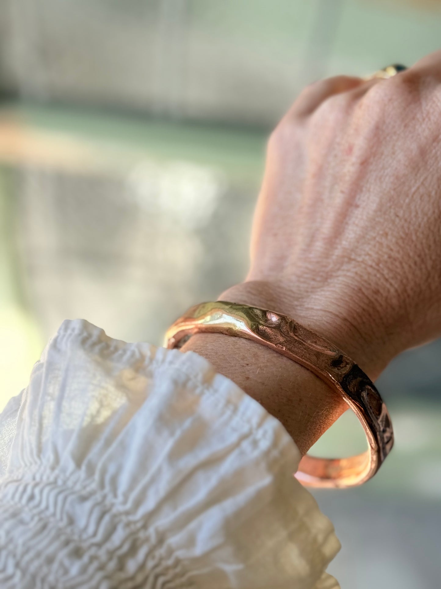 Art Jewellery - Bangle - Copper Hammered