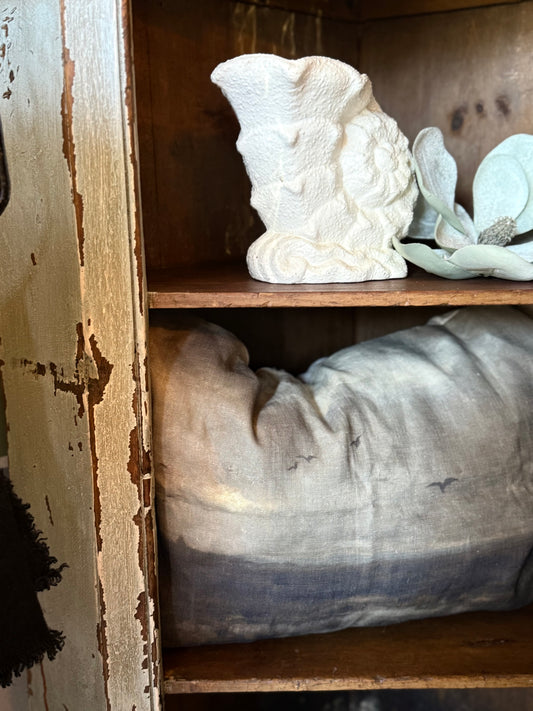 Antique Blue Corner Cabinet