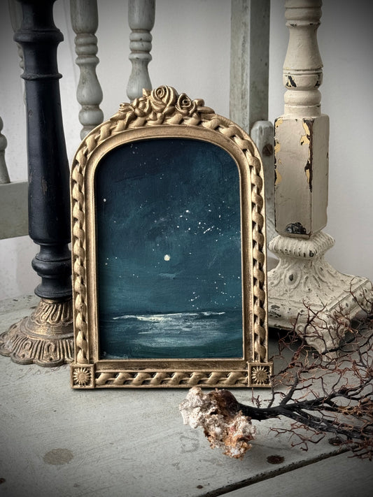 "The Sea and the Moon” series - #4 mini arch seascape by Fonda Shae