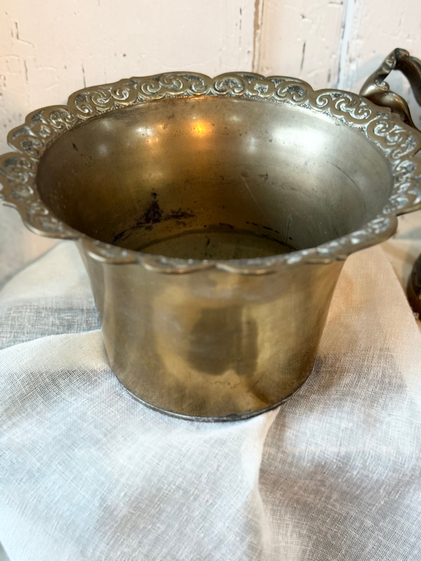 Stunning Brass Champagne Cooler Ice Bucket