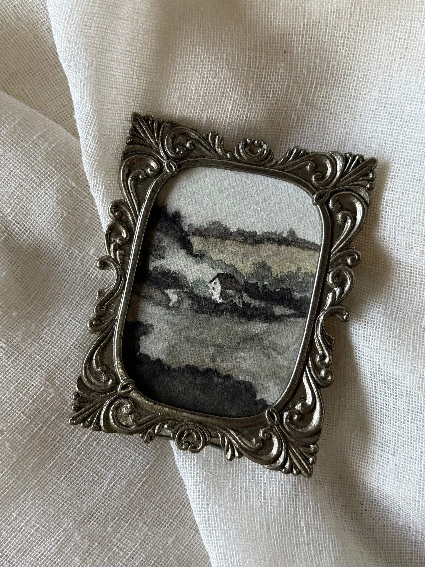 "European Countryside Charm" Trio #3 - Water Colour Landscape by JJ