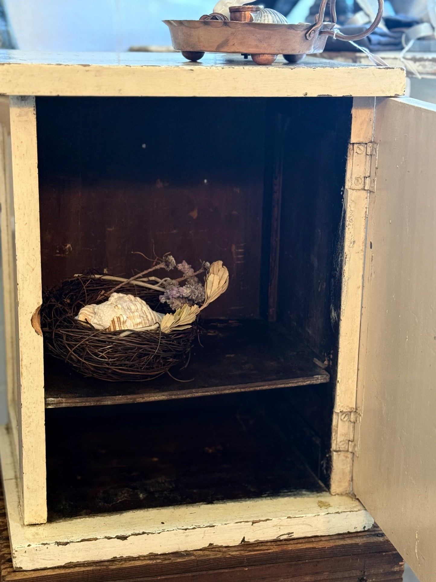 Small Vintage Cream Cabinet