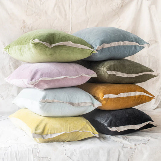 Médicis Cushions - Pale Blue/Green - Lichen