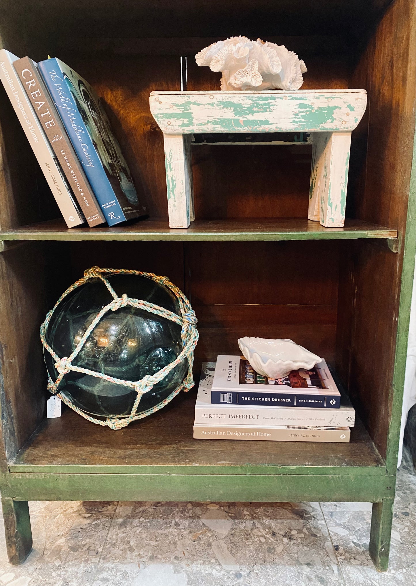 NEW! Vintage Green Shelves
