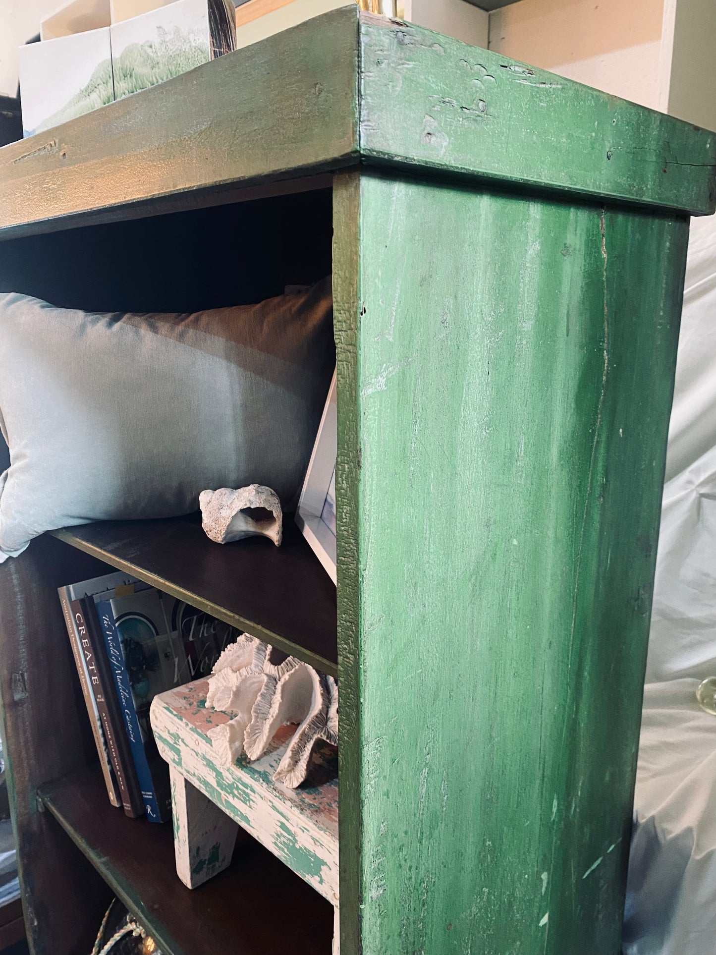 NEW! Vintage Green Shelves