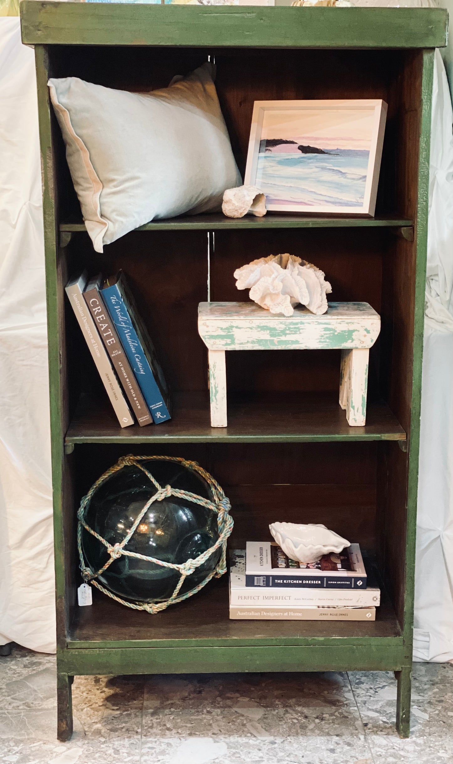 NEW! Vintage Green Shelves
