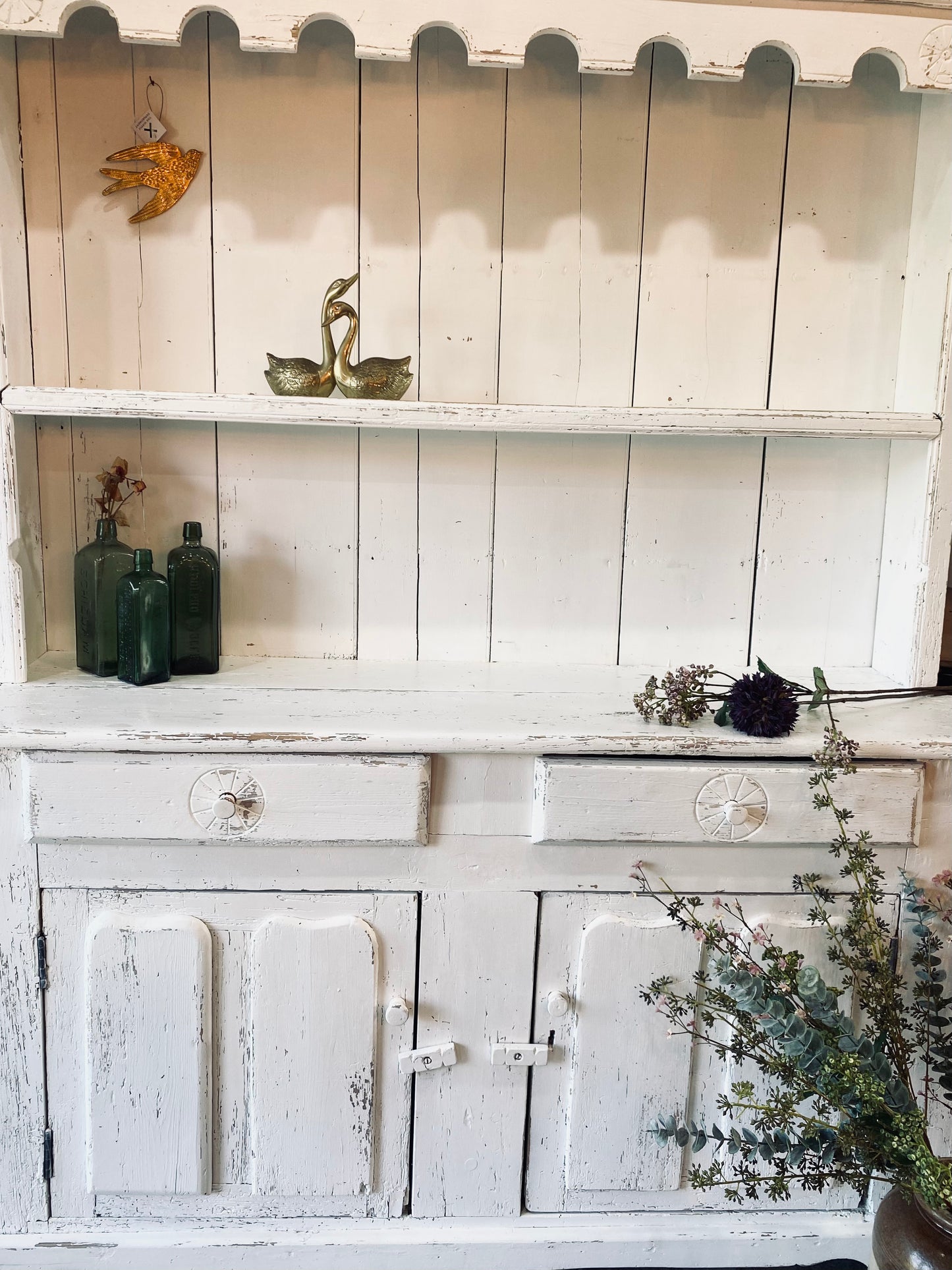 Vintage White Farmhouse Dresser