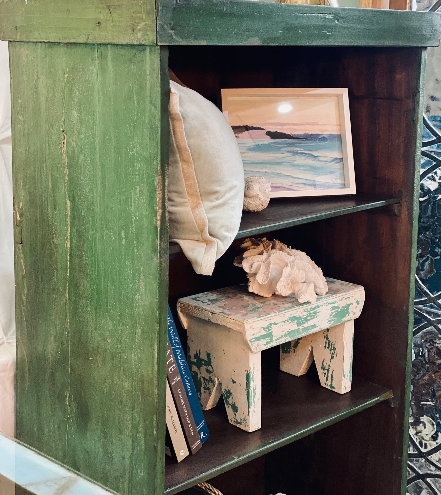 NEW! Vintage Green Shelves