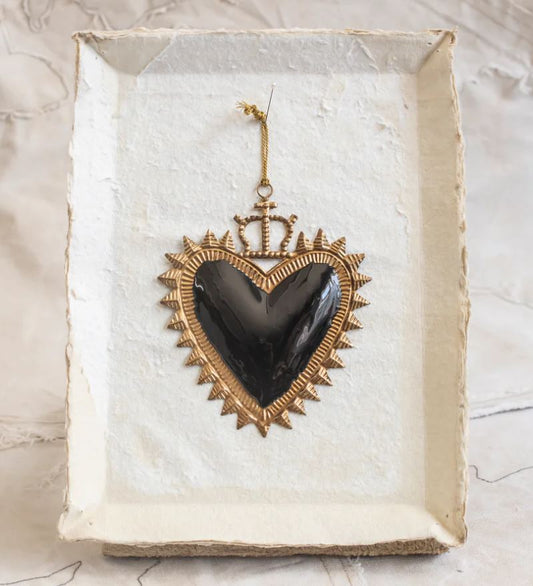 Milagro Black Heart with Crown