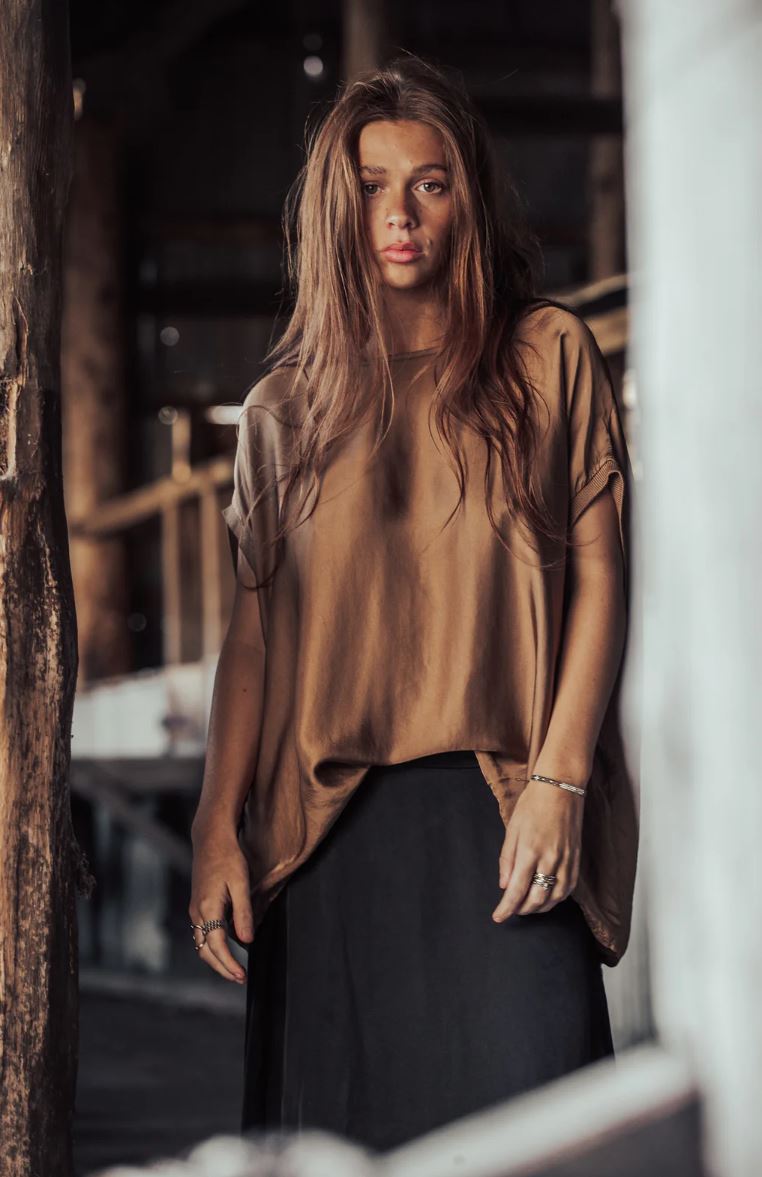 mamapapa - TOBI - flowy tee shirt - beige