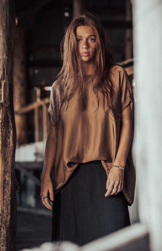 mamapapa - TOBI - flowy tee shirt - beige