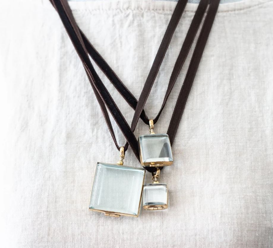Rock Crystal Locket - Square