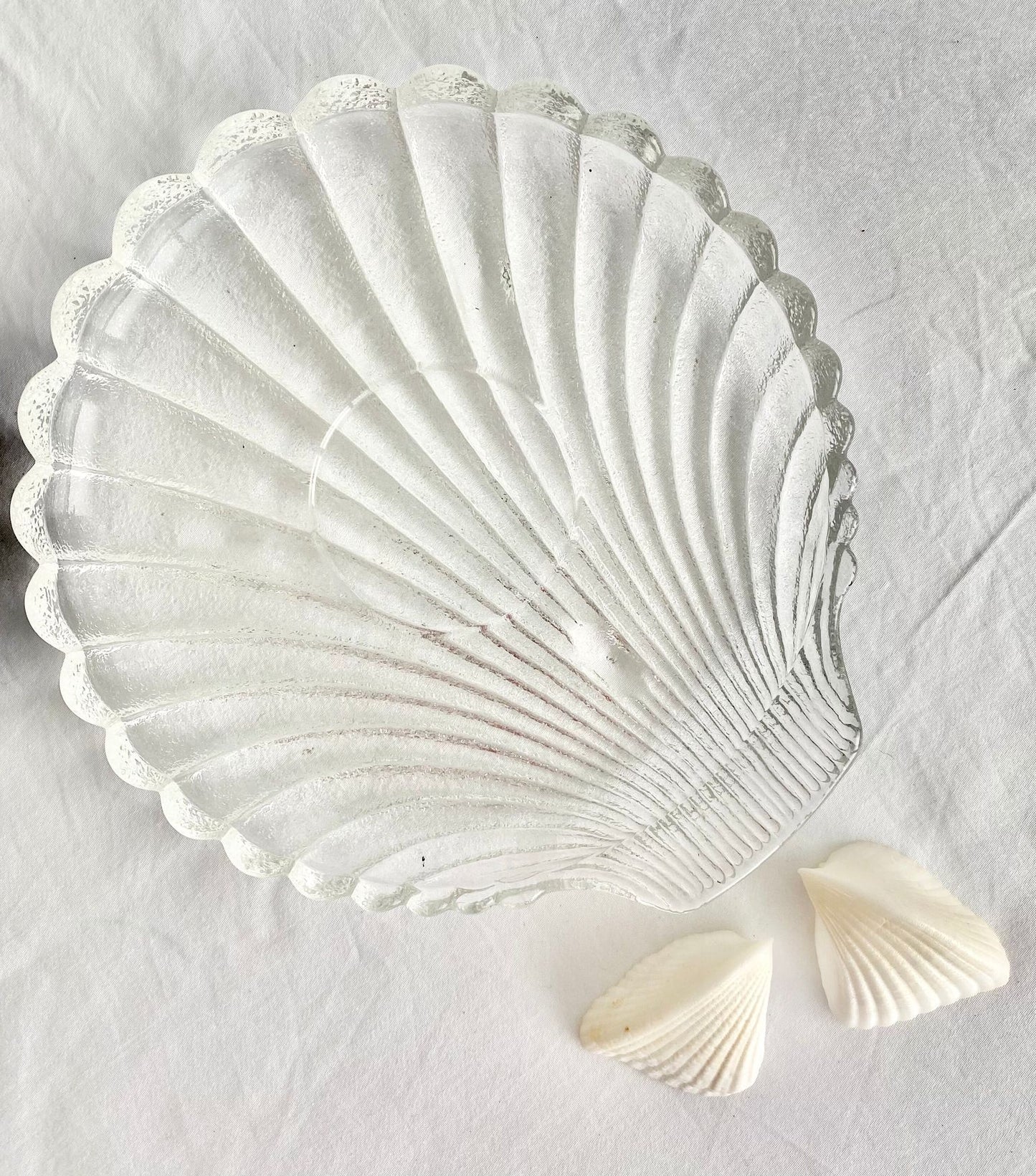 Vintage Glass Scallop Tray
