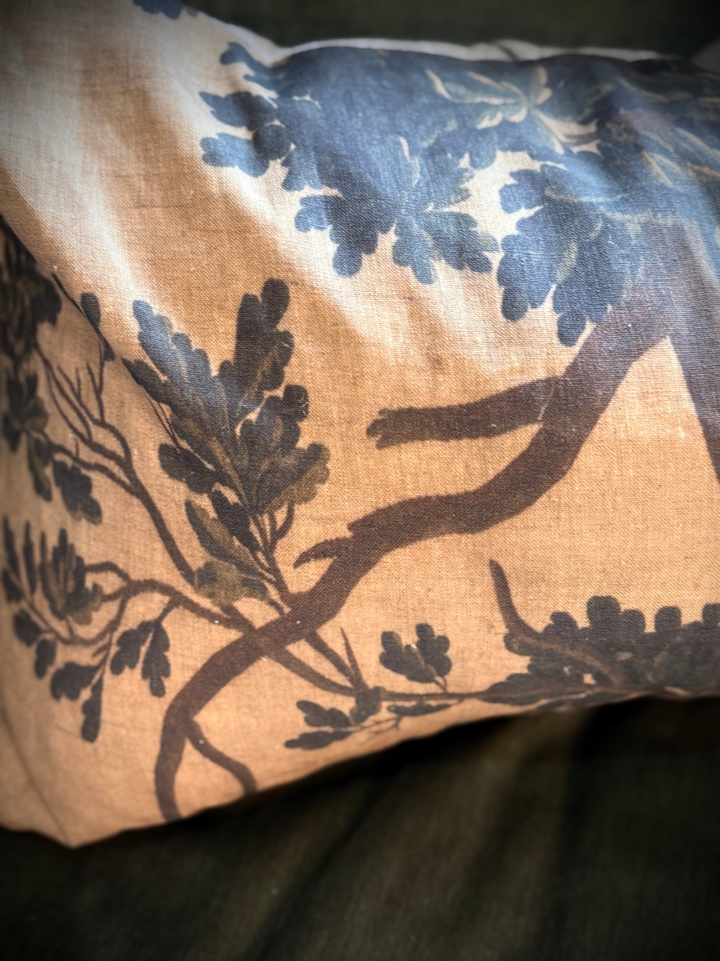 Golden Tapestry Linen Cushion - 60cmx40cm